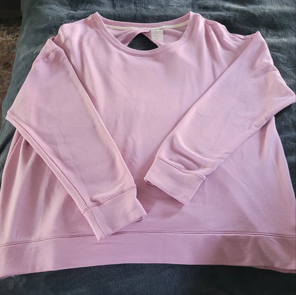 Calia Pink Cutout Sweatshirt XL - Picture 1 of 3